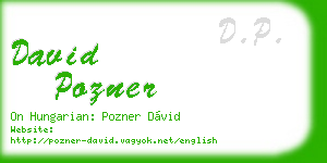 david pozner business card